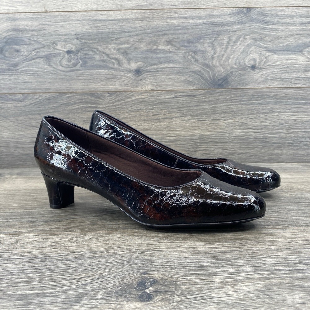Trotters Women's Leather Pump Heel‎ Size 9 Brown